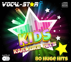 VOCAL-STAR KINDER KARAOKE DISC SET 4 CDG DISCS 80 LIEDER
