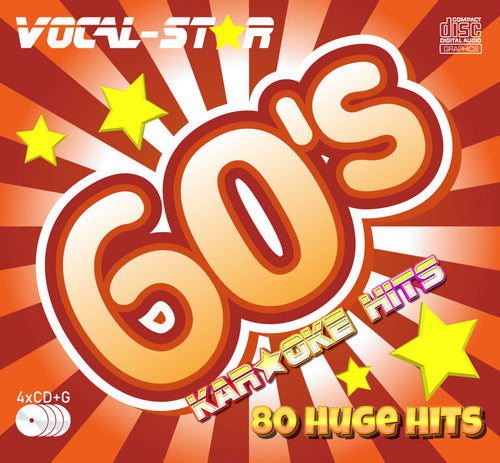 Vocal-star 60s karaoke Disc Set,  4 CDG Discs. 80 Lieder